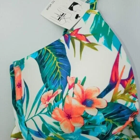 Sundazed Women's Hot Tropics Printed Jenna swim Bra. 34 D - Picture 5 of 10